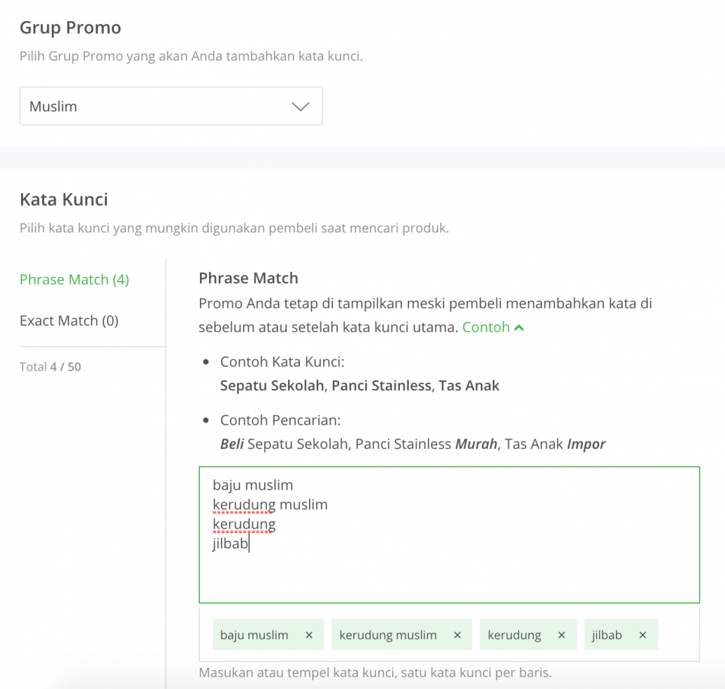 Penargetan Pembeli Berdasar Kata Kunci di Tokopedia