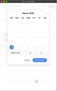 Fitur Postingan Terjadwal Virol 2.0