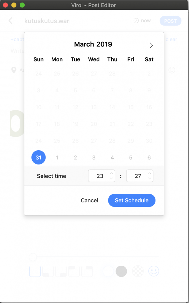 Fitur Postingan Terjadwal Virol 2.0